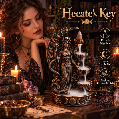 🔮 Hecate’s Key & Aphrodite’s Veil Backflow Incense Holders – Sculptural Smoke Waterfall Décor