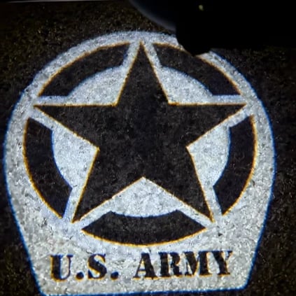 Make every time you open the door more personalized with military-style door projection lights.