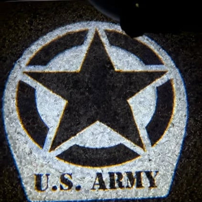 Make every time you open the door more personalized with military-style door projection lights.