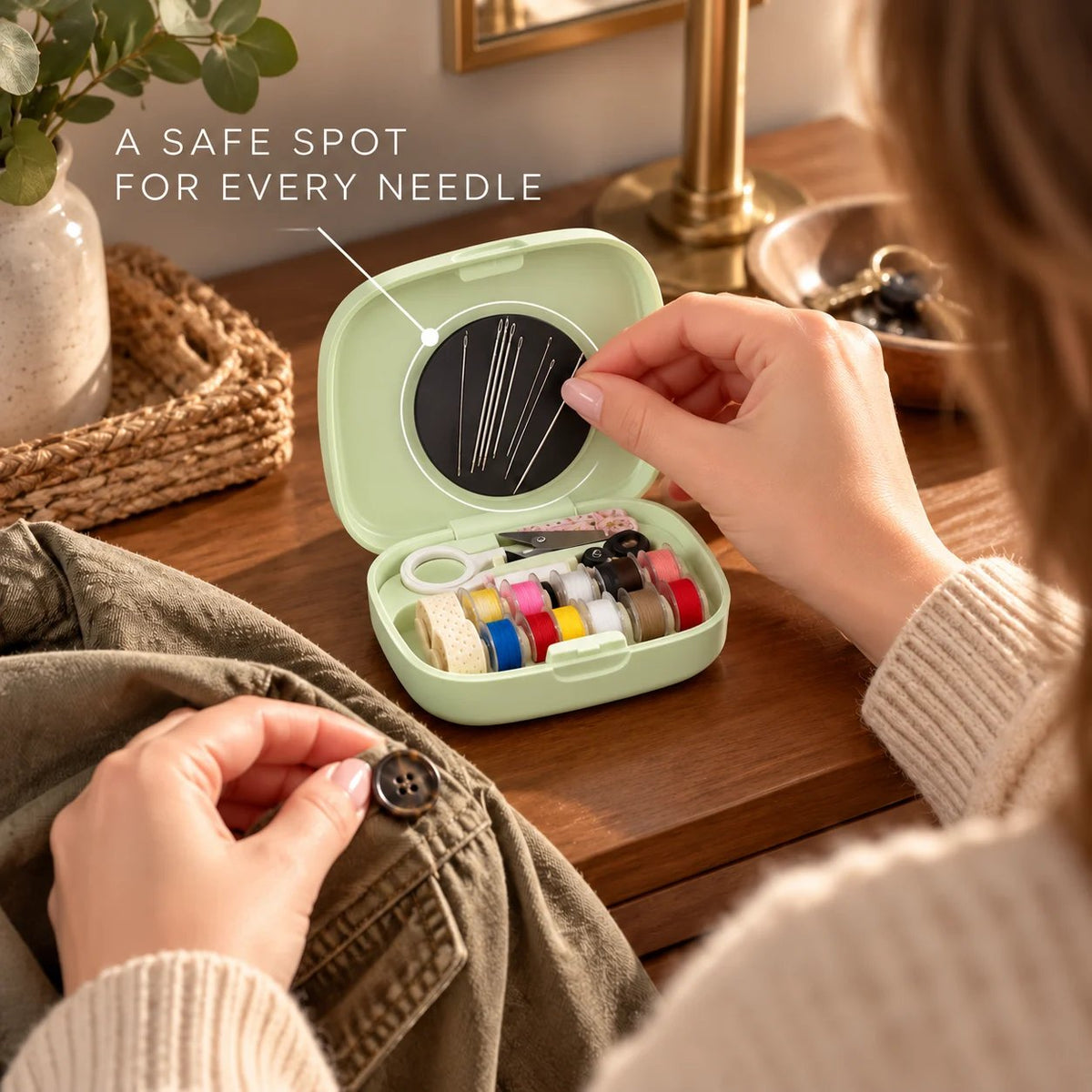 🧵 Portable Magnetic Sewing Organizer | On-the-Spot Clothing Fixes Anywhere 🪡👕