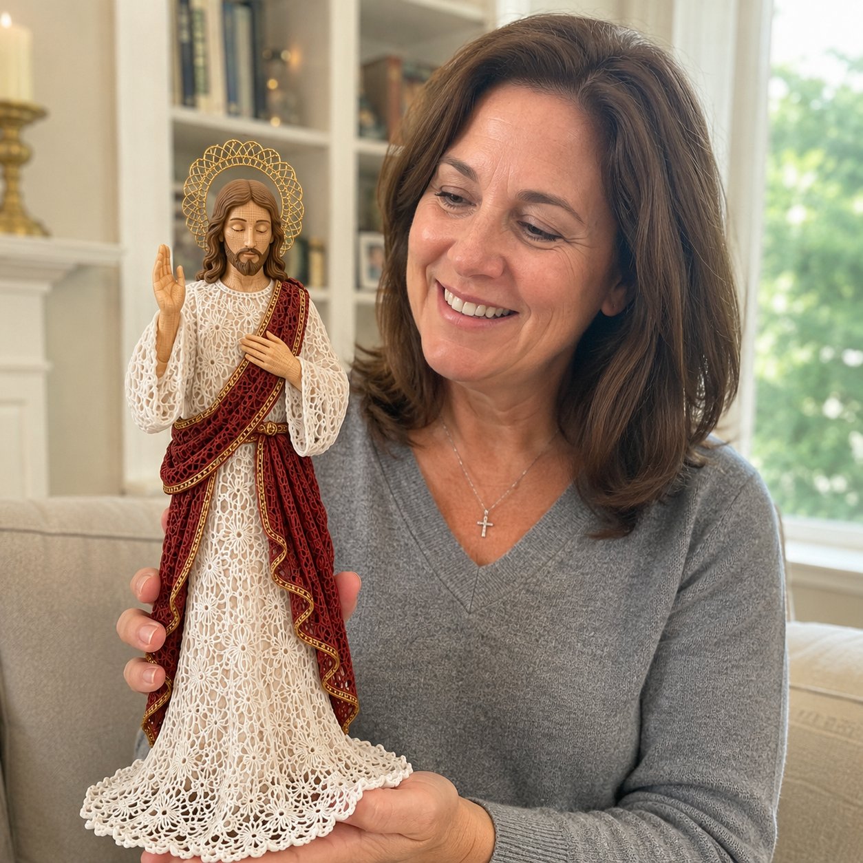 ⏳ Last Day 49% OFF – 🙏 Finished Faith-Inspired Lace Figure Collection | Intricate Openwork Details, Graceful Silhouettes & 3 Meaningful Devotional Designs ✨