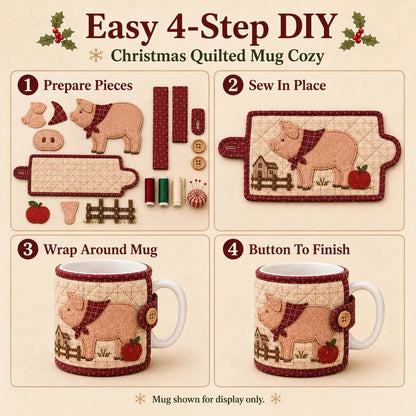 🐷 Farmhouse Friends Mug Cozy Sewing Kit