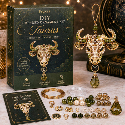⏳ Last Day 49% OFF – 🌙 Beginner-Friendly Zodiac Blessing Beaded Ornament DIY Kit Collection | Complete Kit with Beads, Crystal Accents, Zodiac Charms & Step-by-Step Guide Included 💕