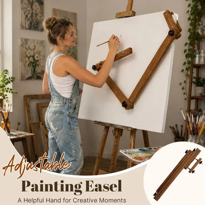 ⏳ Last Day 49% OFF – 🎨 Adjustable Artist Hand Rest | Wooden Painting Support Tool with Rotating Arms & Locking Knobs for Steadier Detail Work and Smudge-Free Canvas Painting 🖌️