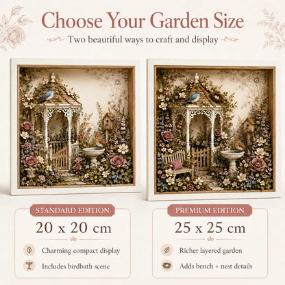 🌷DIY 3D English Cottage Garden Shadow Box Kit