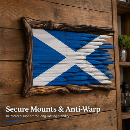 Handcrafted Vintage Wood Flags – 5 Heritage Emblems