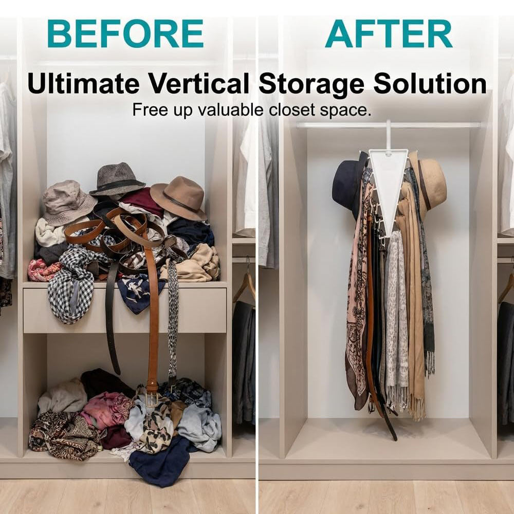 V Shaped Double-Sided Closet Organizer Hanger