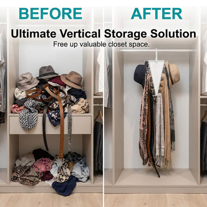 V Shaped Double-Sided Closet Organizer Hanger