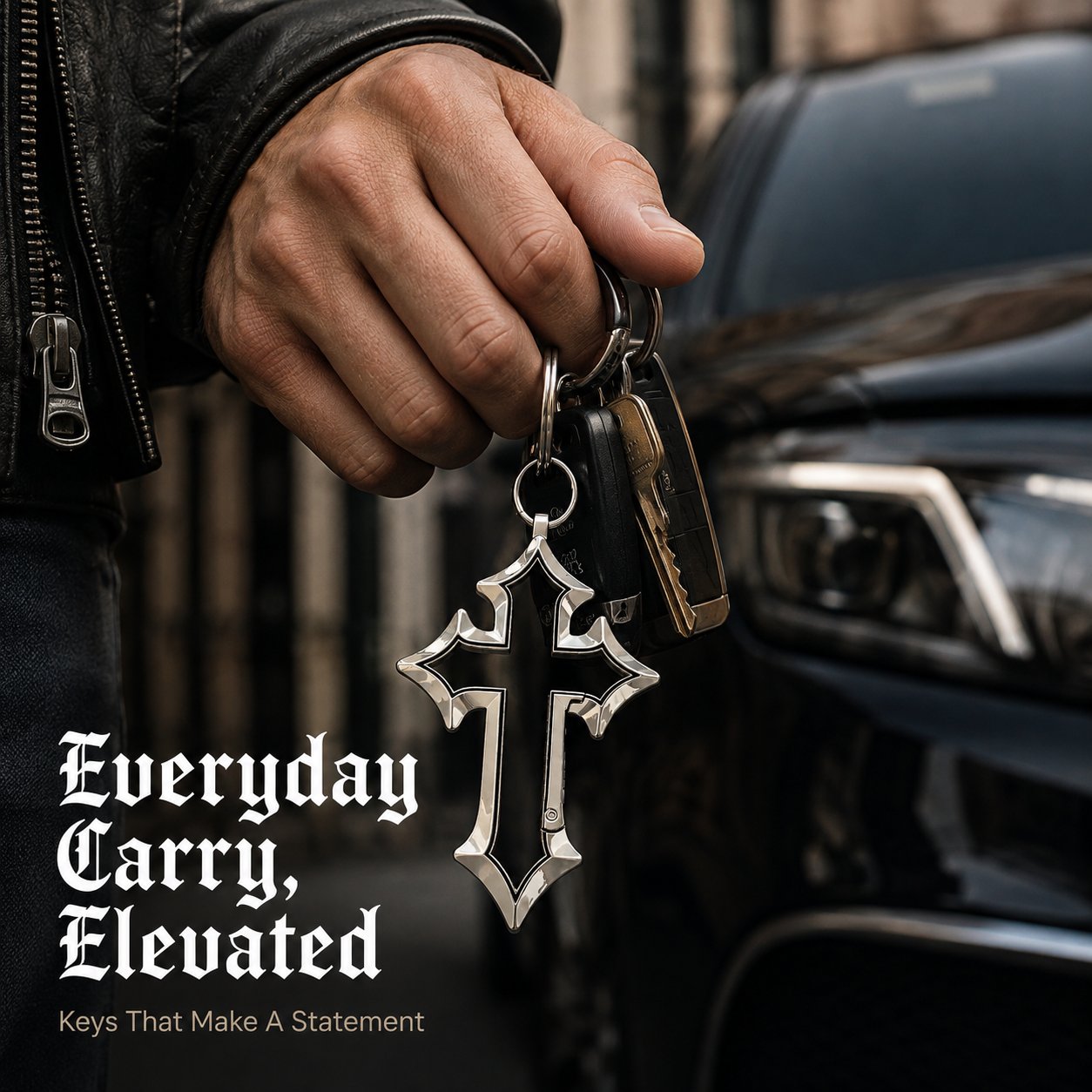 🔥Gothic Cross Keychain & Bag Charm