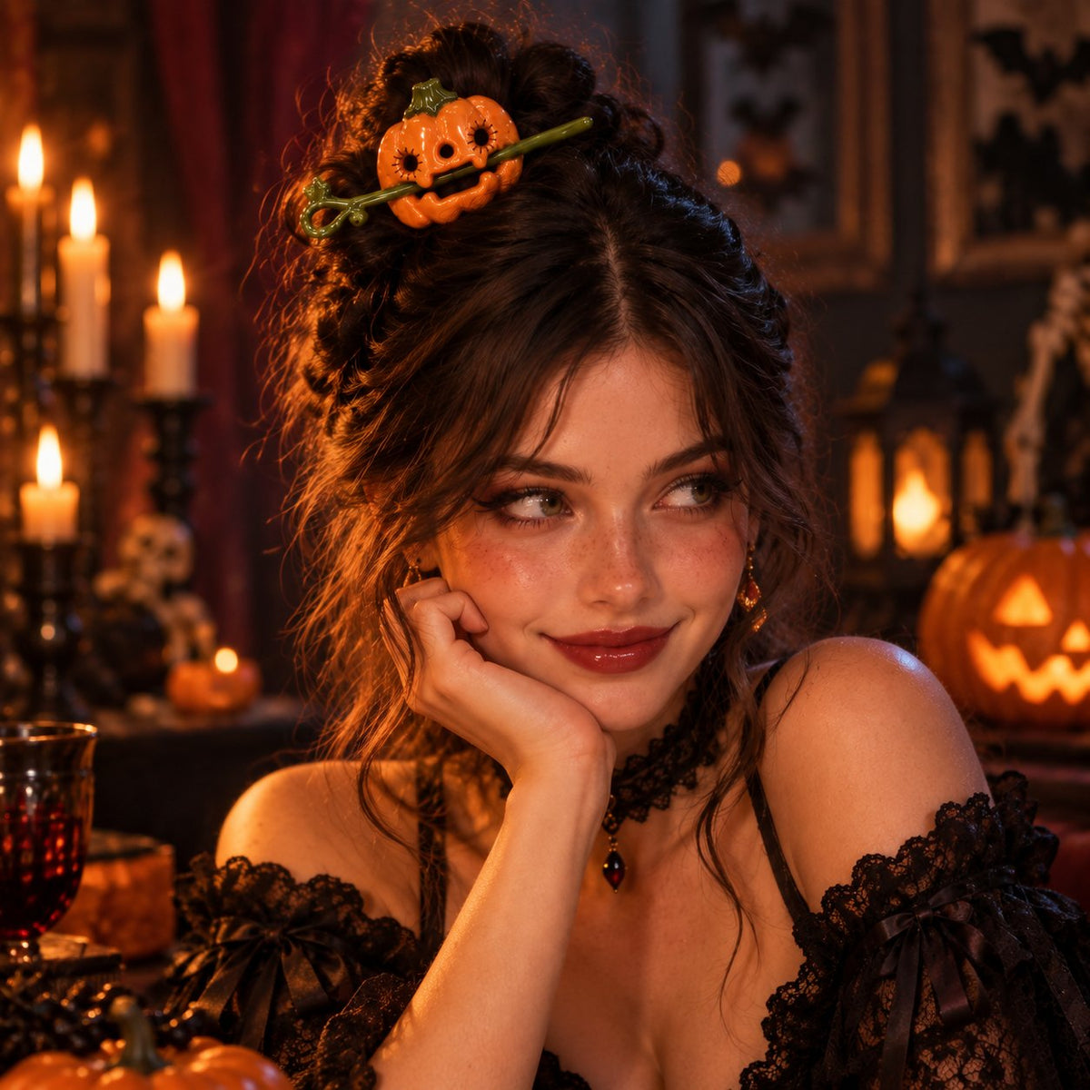 Halloween Ceramic Hair Claw & Pin – 4 Spooky Styles