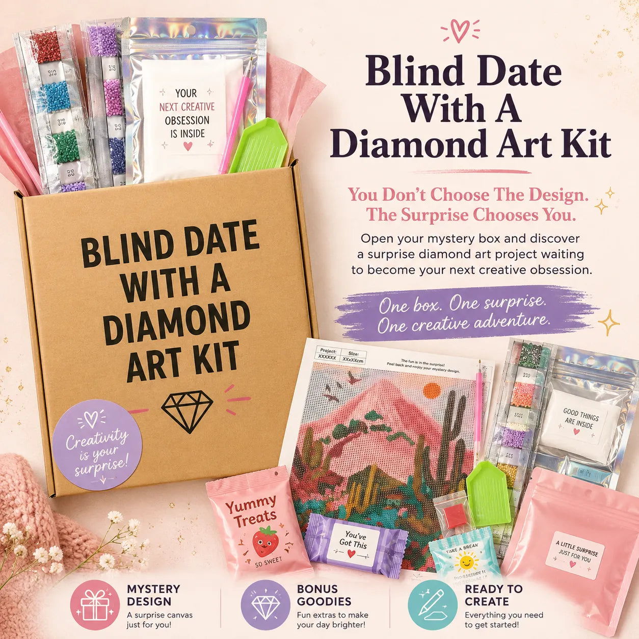 🔥LAST DAY 50% OFF - 💎 Blind Date With A Diamond Art Kit – A Creative Mystery Waiting To Be Revealed