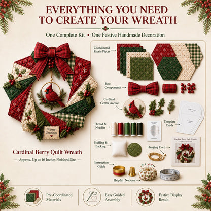 🎄Beginner-Friendly Christmas Fabric Wreath DIY Kit