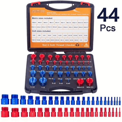🔩 Metric & SAE Thread Checker Set – 26 or 44 Pieces