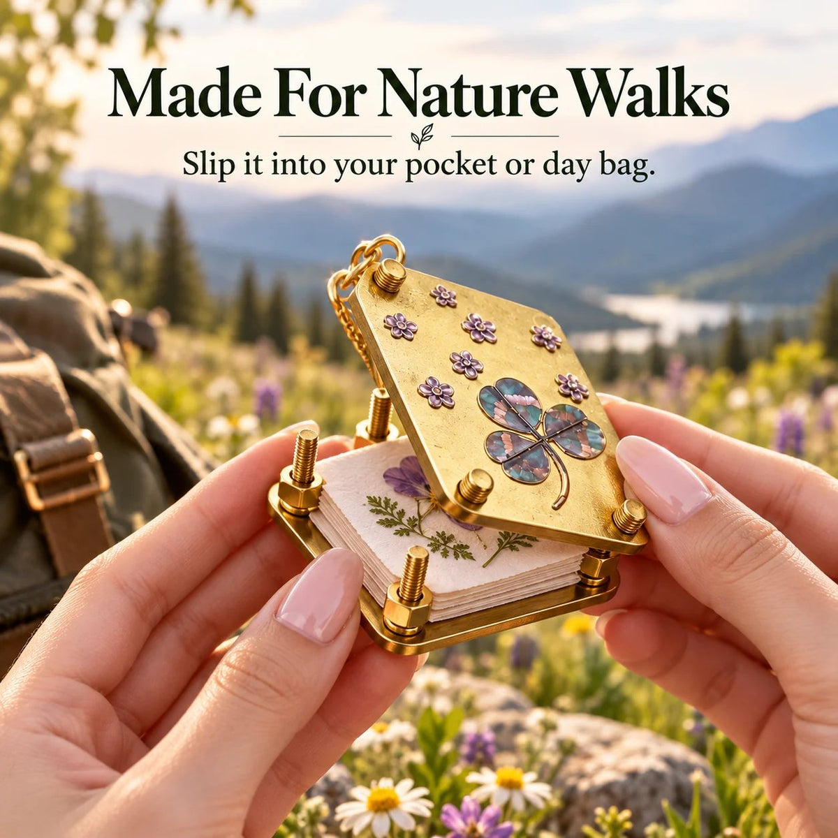 🌸Pocket-Sized Mini Flower Press – Preserve Tiny Blooms & Nature Memories 🌿