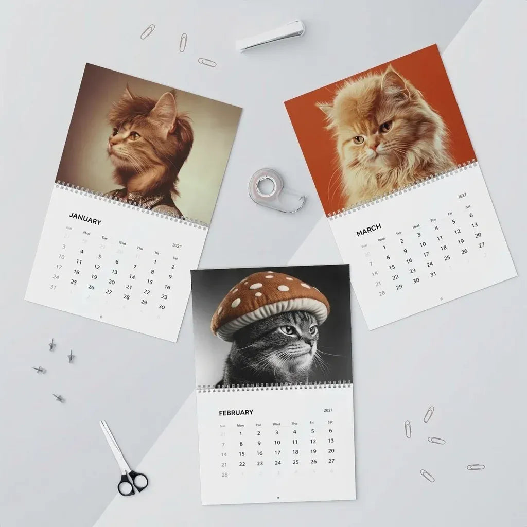 🔥LAST DAY 50% OFF - 😻Funny 2027 Wall Calendar Cat