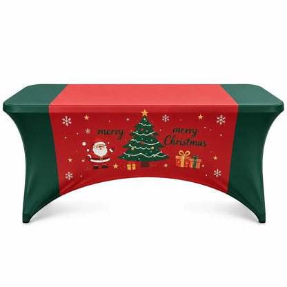 🎄 Christmas Stretch Fitted Table Cover | 3 Colors & Sizes