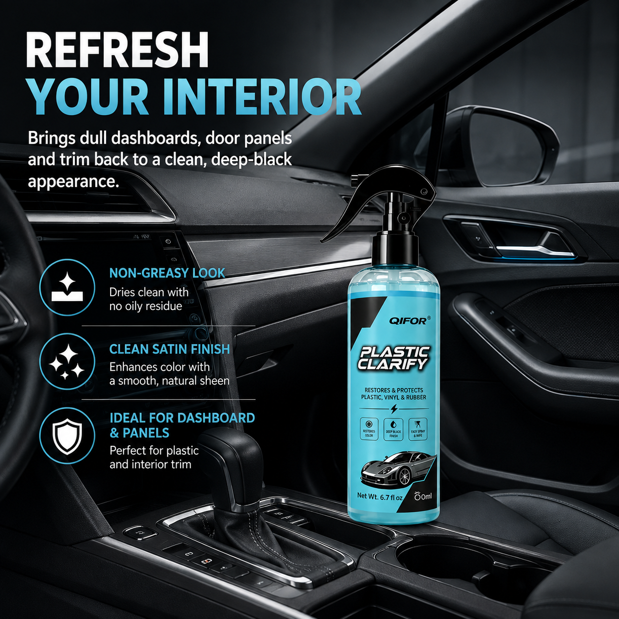 Multi-Surface Car Plastic Restorer ¨C Trim, Tire & Dashboard Polish
