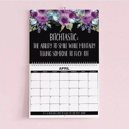 🌸🗓️ 2027 Funny Swear Word Wall Calendar – “F*ck It” Floral Calendar for Tired-Ass Women 😂✨