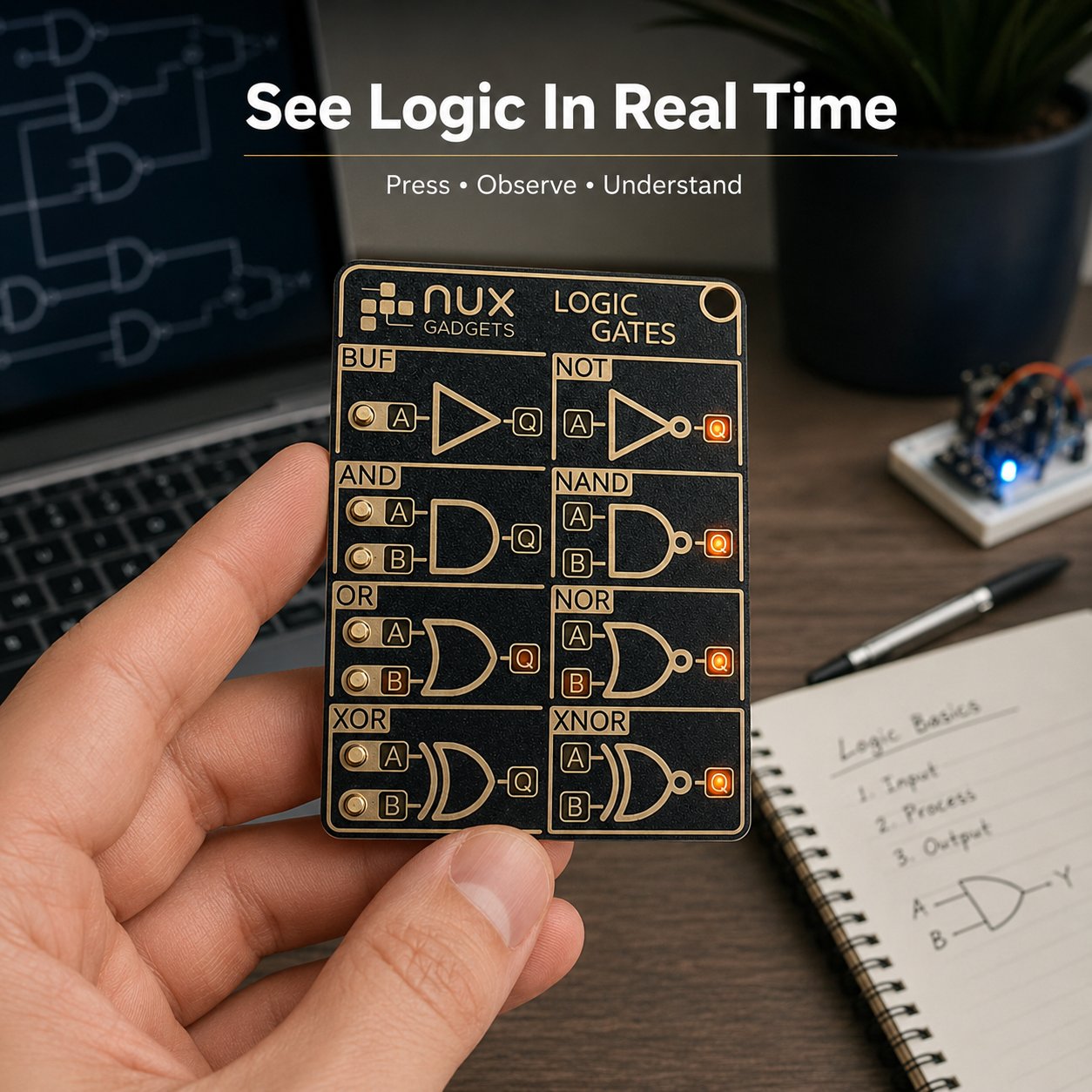 🔥🎁🧠 Interactive Logic Gate Circuit Board — Learn Digital Electronics Through Hands-On Experiments ⚡
