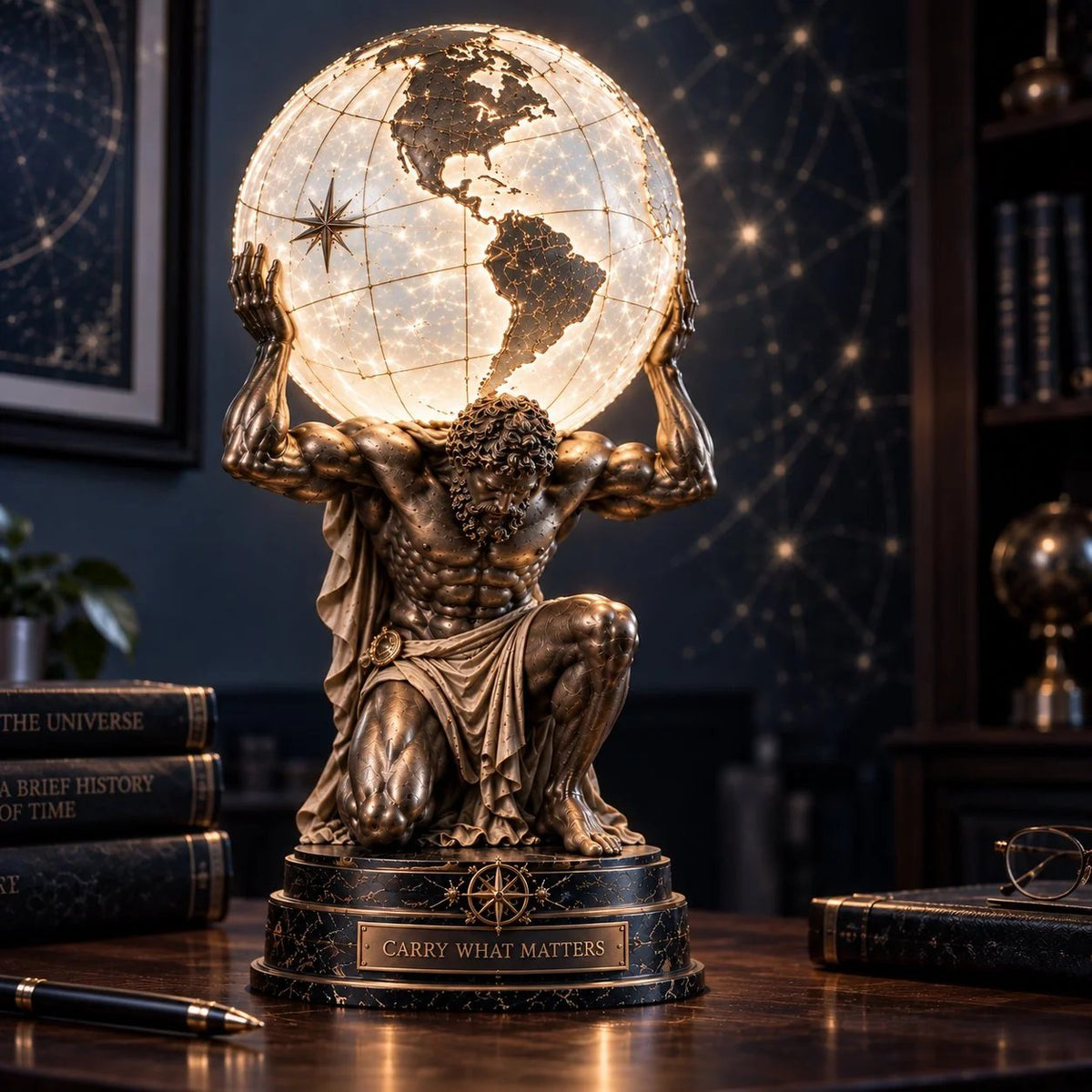 🌍 Atlas Illuminated World Sphere Lamp🌍