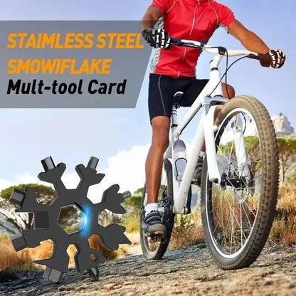 Viral 18-in-1 Snowflake Multi-tool Stainless Steel Portable Wrench All-in-One Screwdriver ❄️