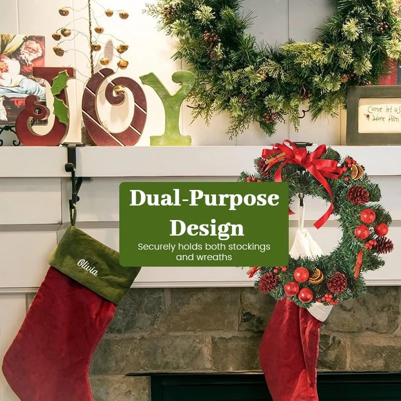 🎅Fireplace Stocking and Garland Hanger