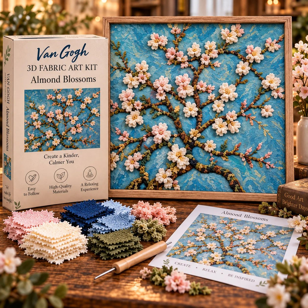 🎨🖼️ Van Gogh 3D Fabric Art Kit | Create Your Own Textured Masterpiece(📦Buy 2 Free Shipping)