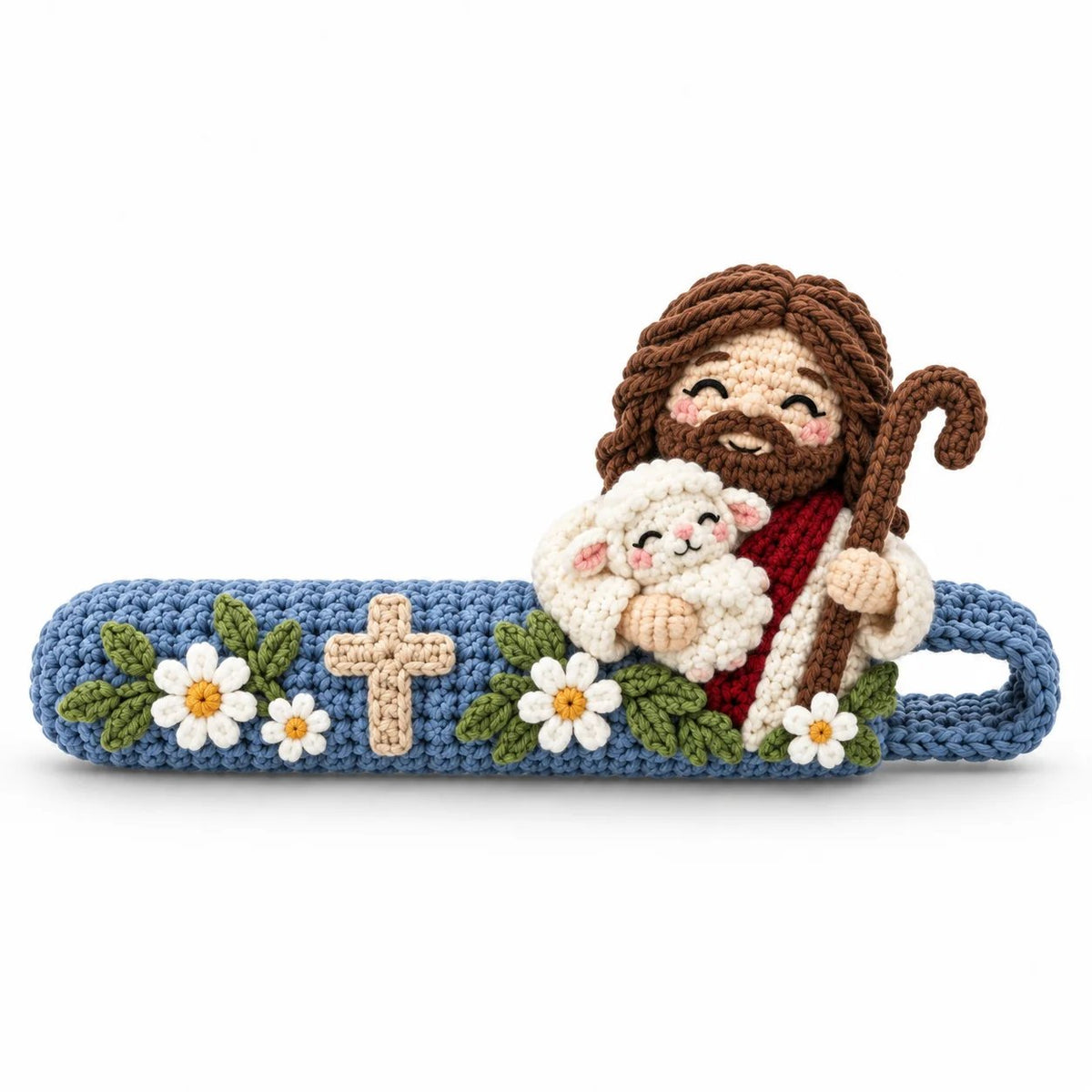 Divine Details: Hand-Crocheted Faith & Blessing Door Handle Covers ✨