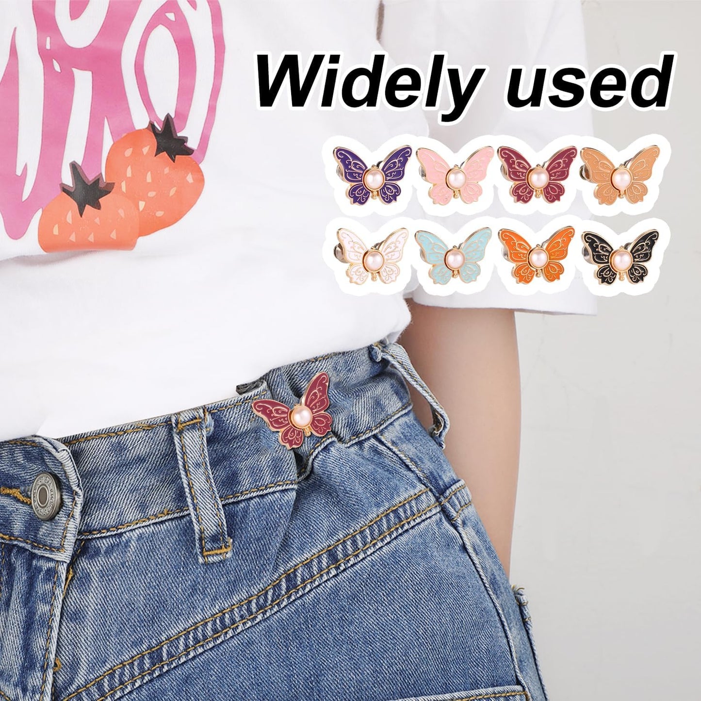 Last Day 50% OFF🔥8PCS Butterfly Waist Tighteners 🦋 Perfect Fit in Seconds — No Sewing Needed
