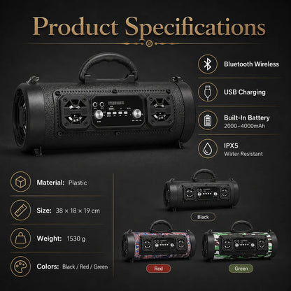 🎤 Portable Wireless Karaoke Bluetooth Speaker – Big Sound, Party Anywhere