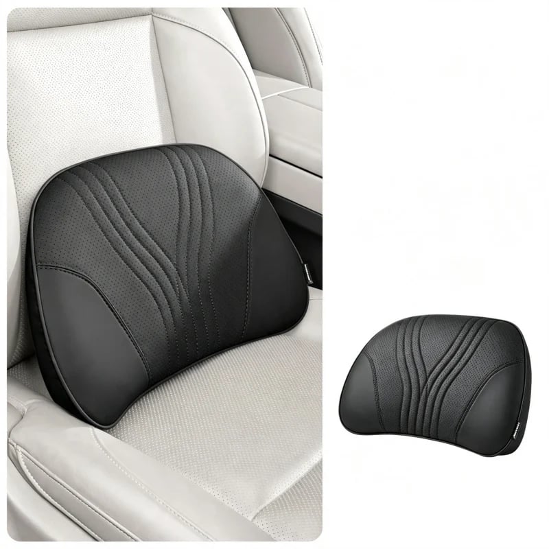 🚗💤Reduce fatigue while driving! Universal memory foam neck pillow for car – ergonomic headrest for long road trips.