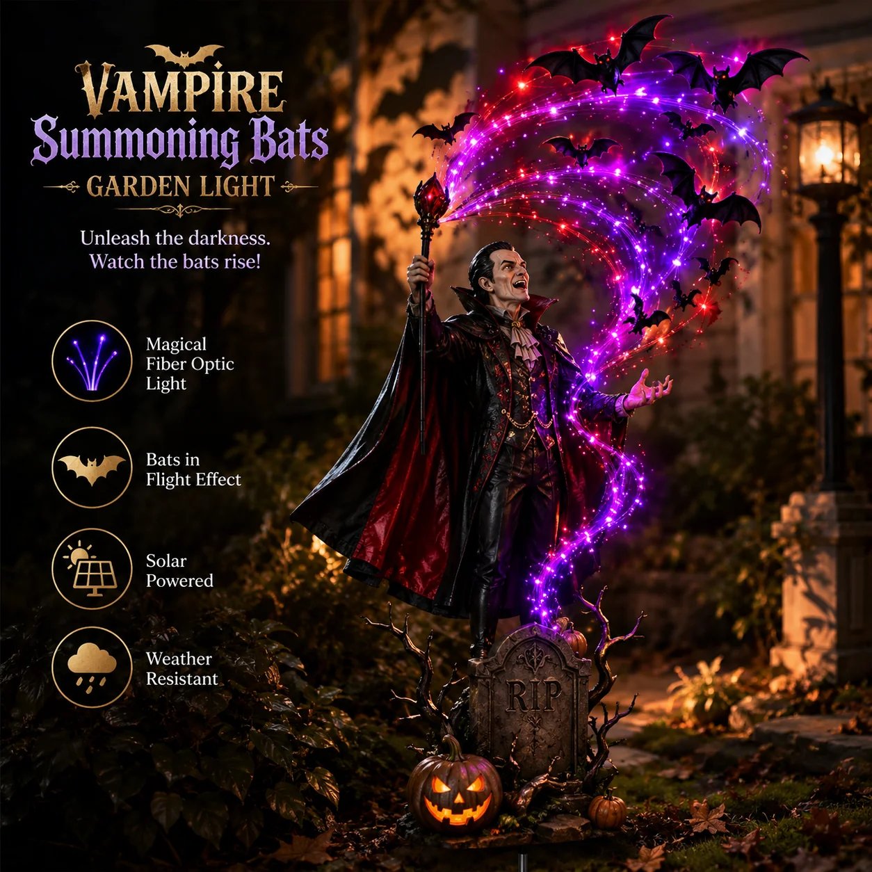🎃Today 50% OFF - 🦇Vampire Summoning Bats Garden Light