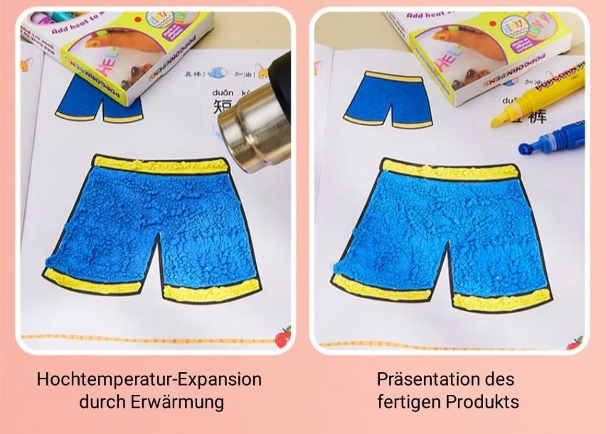 Magic Puffy 3D Art Pens – Heat-Activated Craft Markers