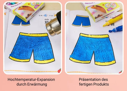 Magic Puffy 3D Art Pens – Heat-Activated Craft Markers