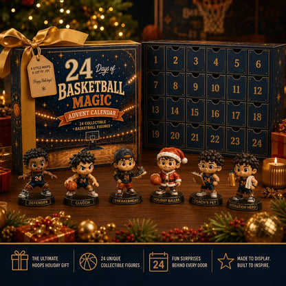 ⏳ Last Day 49% OFF – 🏀 24-Day Basketball Christmas Advent Calendar | 24 Unique Collectible Basketball Figures for Daily Surprises, Team Building & Holiday Display 🎄✨