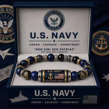 🇺🇸 Last Day Promo: 49% OFF - ⚓U.S. Navy Non Sibi Sed Patriae Tribute Beaded Bracelet - Buy 2 Get 1 Free & ✈️Free Shipping Today!