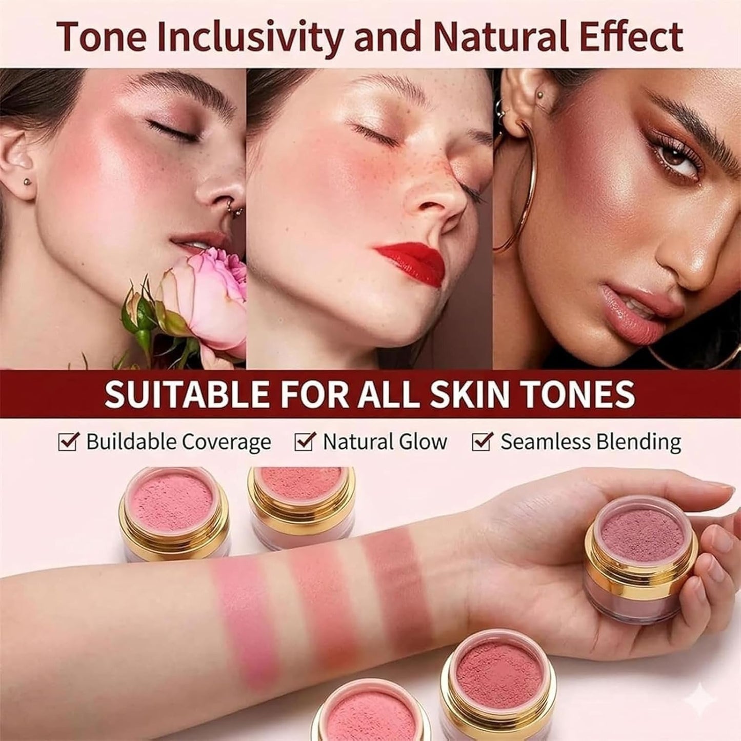 🔥⚡️Limited-time offer: 49% off⚡️🔥Shimmering Long-Lasting Blush