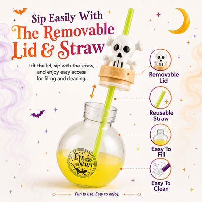 🧪 30 oz Halloween Potion Bottle – Sip Your Favorite Drink in Spooky Style