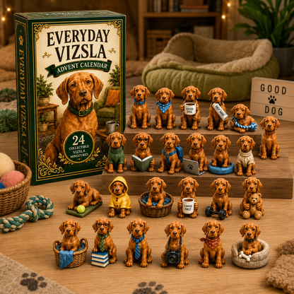Everyday Vizsla Advent Calendar 2026 – 24 Days of Adorable Vizsla Miniatures, Daily Dog Moments & Perfect Gifts for Vizsla Lovers