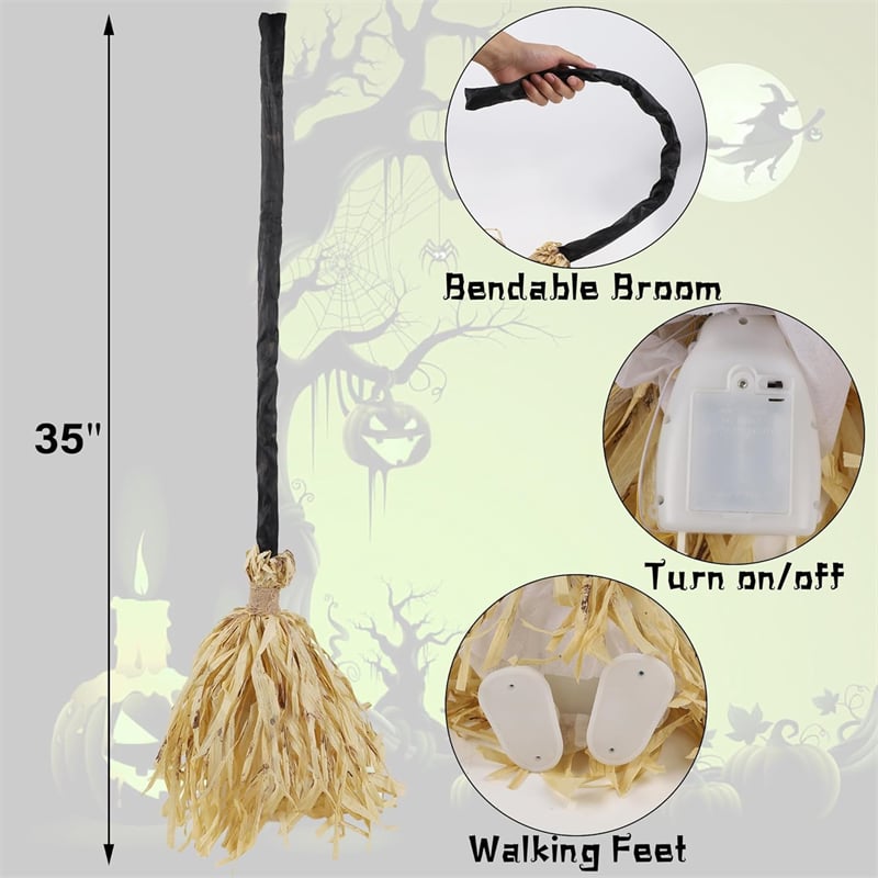 🔥Last Day 49% OFF - 🎃🧹Floating Witch's Broom –Haunted Dancing Moving Broom(📦Buy 2 Free Shipping)