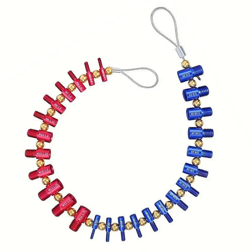 Detachable Nut & Bolt Size Gauge, 26 Male & Female Gauges