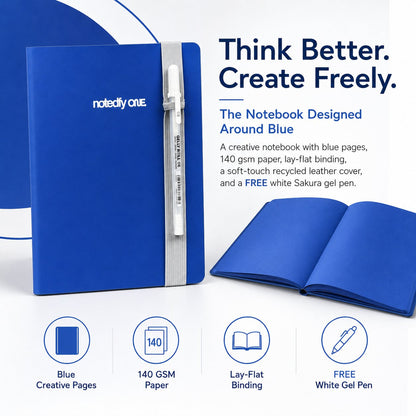 📘 Notedfy Think Blue Notebook – A Different Page for Better Ideas 💙