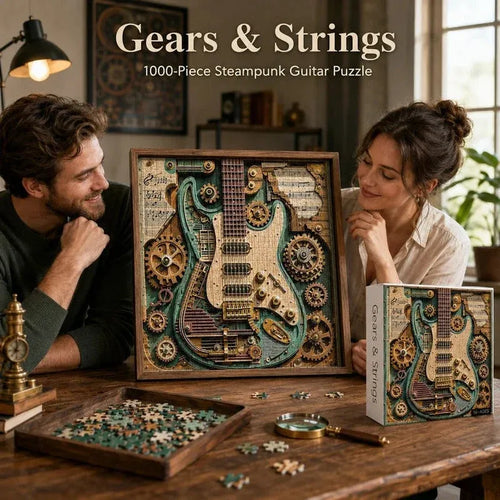 ⏰LAST DAY 50% OFF 🧩Creative Steampunk Guitar 3D Puzzle