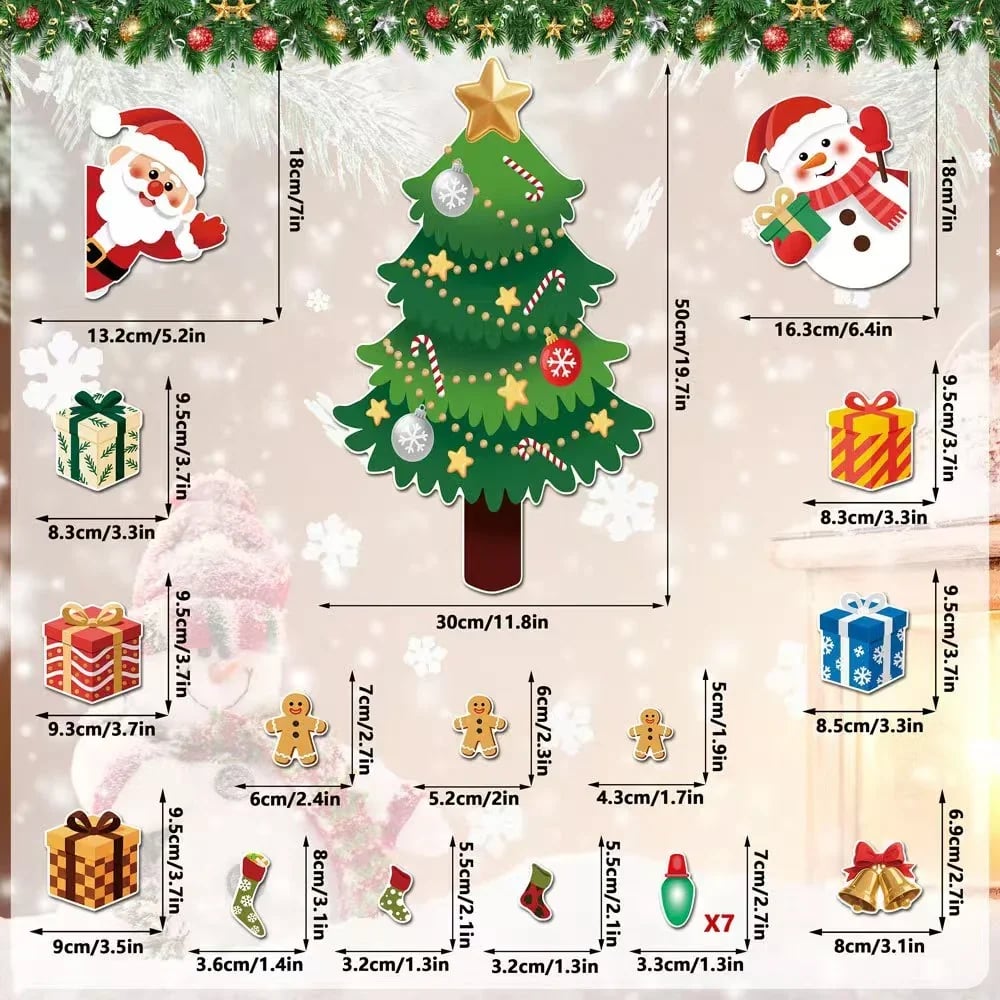 🔥HOT SALE🔥 49% OFF – 🎄DIY Magnetic Christmas Fridge Decor | Reusable Tree & Holiday Magnets for Family Fun 🧲