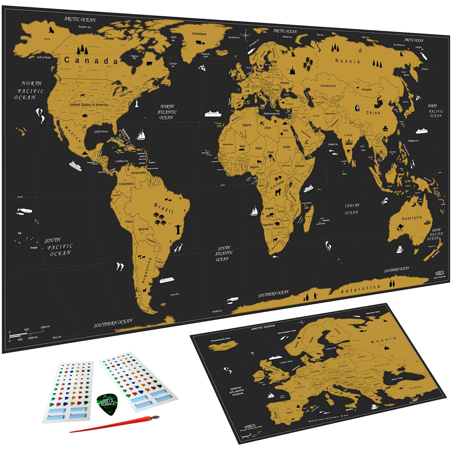 🎉Scratch Map of the World