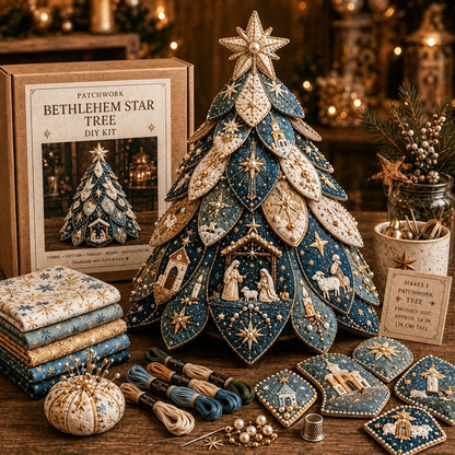 ⏳ Last Day 49% OFF – ✝️ Beginner-Friendly Tree of Faith 3D Quilted Christmas Tree Sewing Kit | Complete Kit with Coordinated Fabrics, Beads & Step-by-Step Guide Included 💕