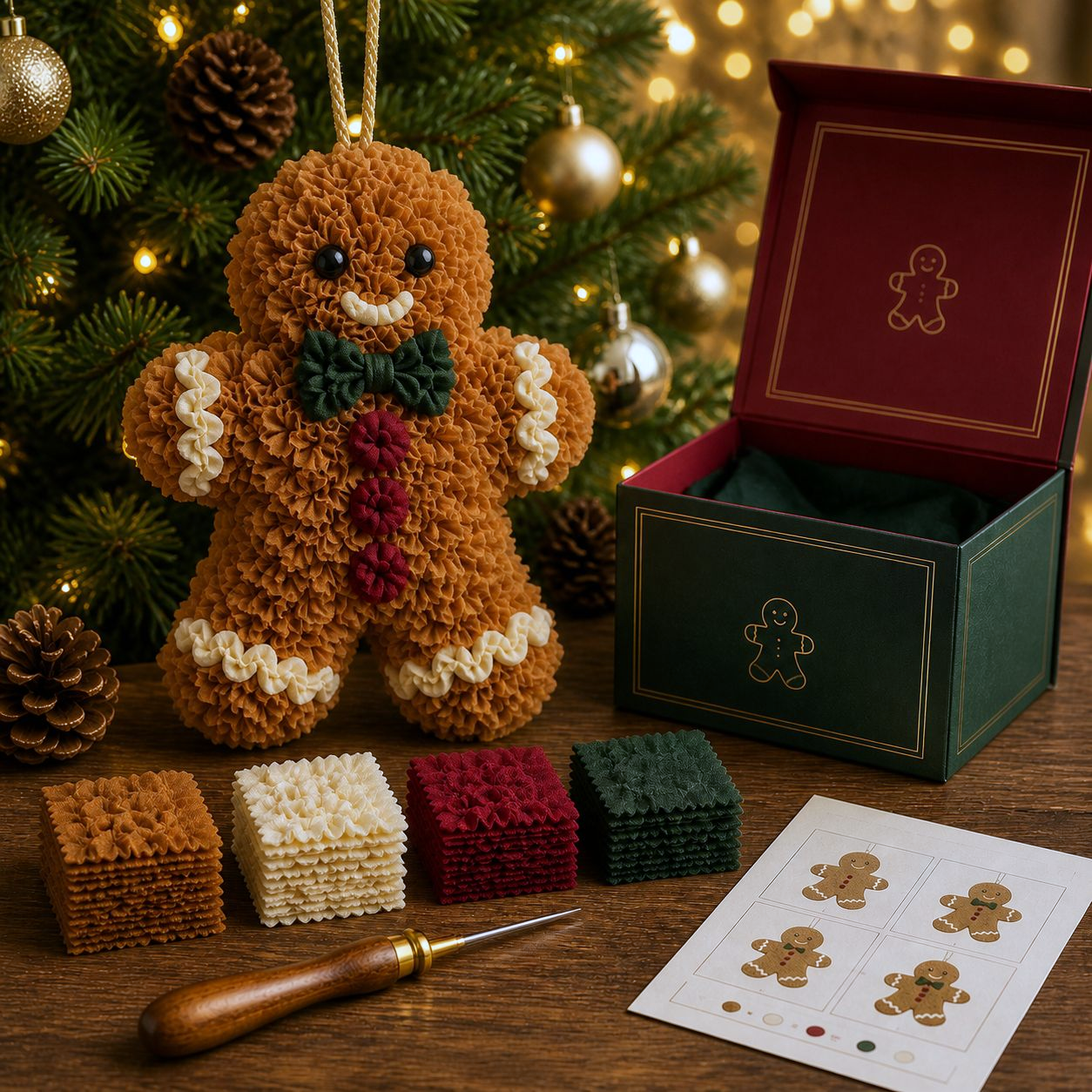 🔥49% Off Last Day 🔥 3D Fabric Poke Christmas Ornament Kit