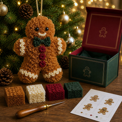 🔥49% Off Last Day 🔥 3D Fabric Poke Christmas Ornament Kit
