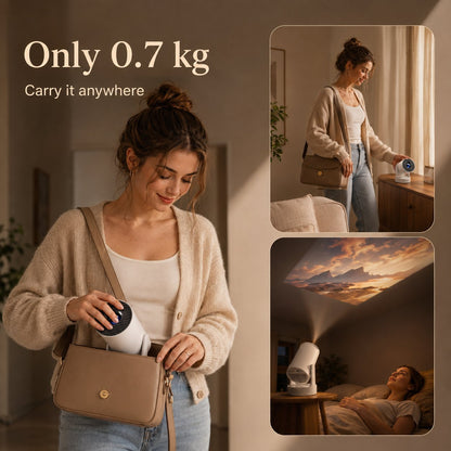 Portable Media Projector Compact Home Entertainment Device for Wall Reading, Movie & Gaming