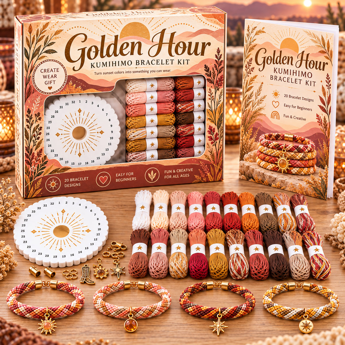 🔥50% Off Last Day - BUY 3 GET 1 FREE🌸Cottage Garden Kumihimo Bracelet Making Kit – DIY Braided Friendship Bracelets & Creative Gift Set